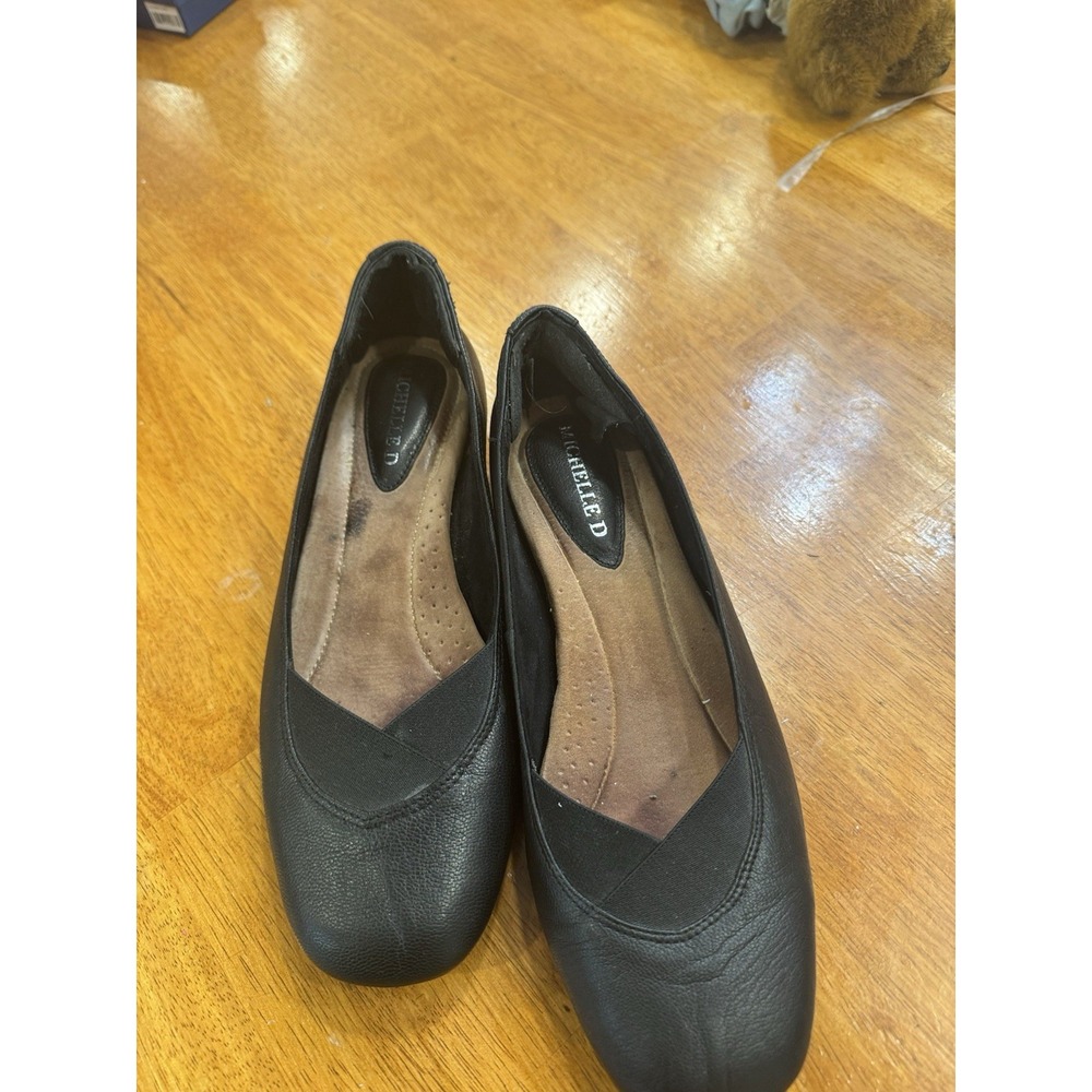 michelle d mary jane shoes Black Leather Size 9 Rubber Soles
